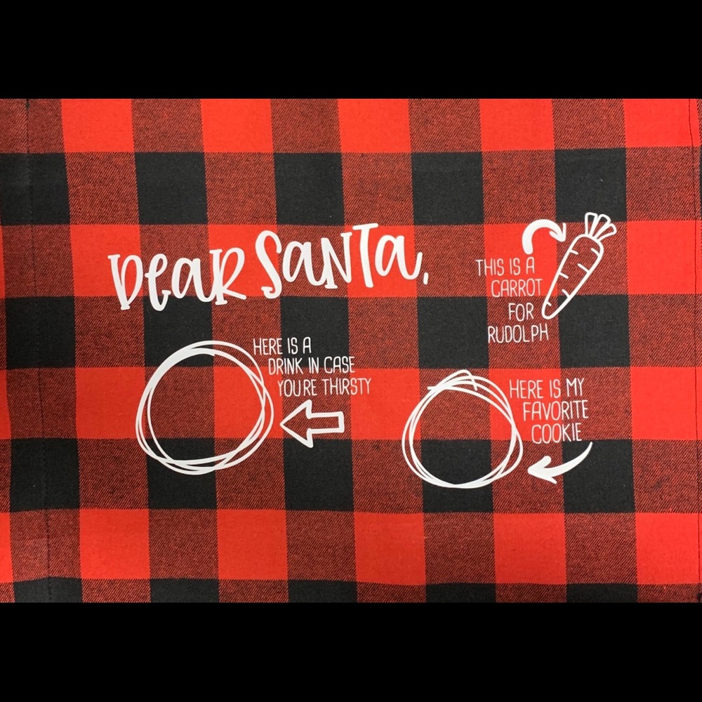 Rad and Black Buffalo Placemat for Christmas Eve